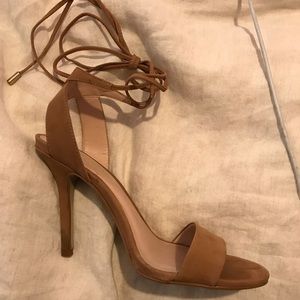 Nude strap heels